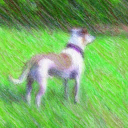 impressionist serene dog