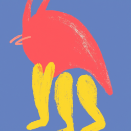 minimalist whimsical fantasy creature