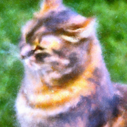 impressionist detailed cat
