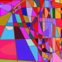 cubist whimsical abstract