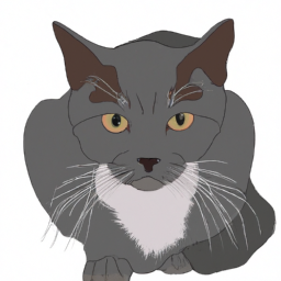 minimalist detailed cat