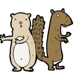 cartoon playful wildlife