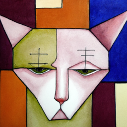 cubist serene cat