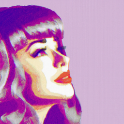 pop art serene portrait