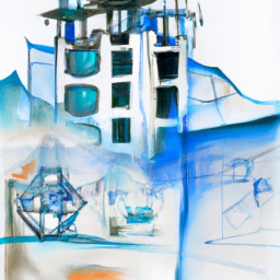 cubist serene cityscape