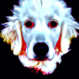 expressionist vibrant dog