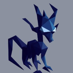low poly detailed fantasy creature