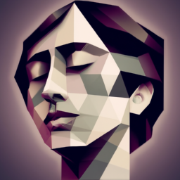 cubist dreamy portrait