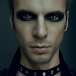 realistic dark portrait