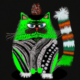 surrealist whimsical cat