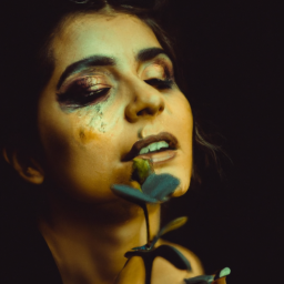 surrealist moody portrait