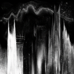 expressionist dark cityscape