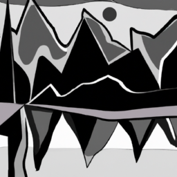 cubist dark landscape