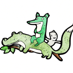 cartoon playful wildlife