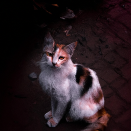 minimalist vibrant cat