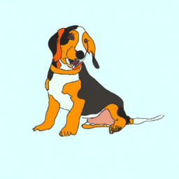 minimalist detailed dog