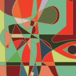 cubist whimsical abstract