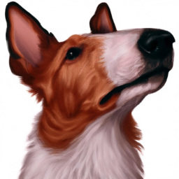 realistic dreamy dog