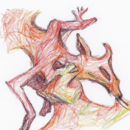 expressionist serene fantasy creature