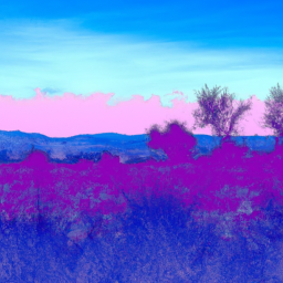 pop art dreamy landscape