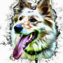 realistic surreal dog