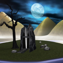 realistic dark landscape
