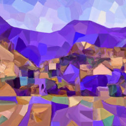 cubist vibrant landscape