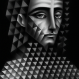 cubist moody portrait