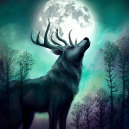 surrealist serene wildlife