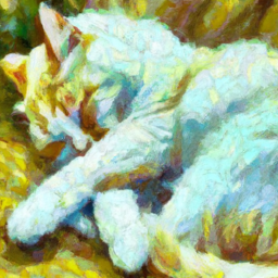 impressionist dreamy cat