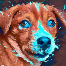 expressionist detailed dog