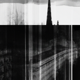 expressionist dark cityscape