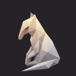 low poly serene fantasy creature