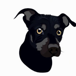 realistic dark dog