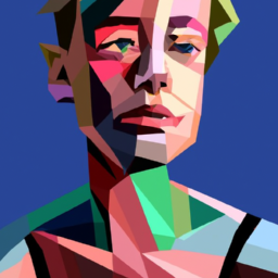 cubist vibrant portrait