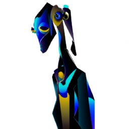 cubist serene fantasy creature