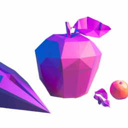low poly dreamy still life