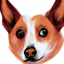 realistic vibrant dog